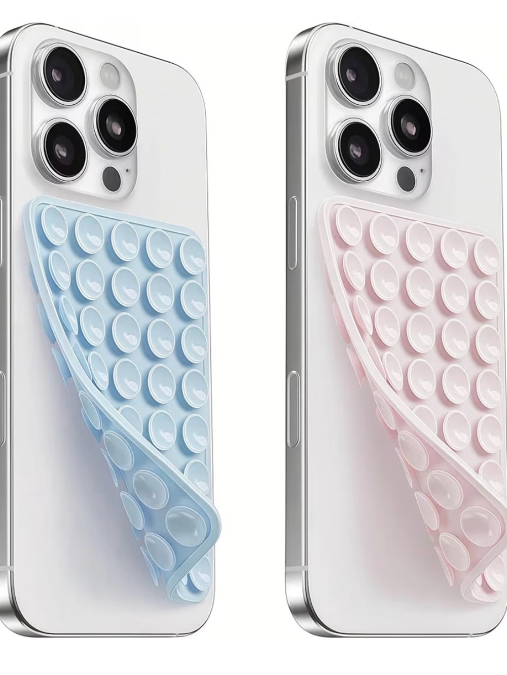 Silicone Pop Grip Phone Sticker - Blue & Pink